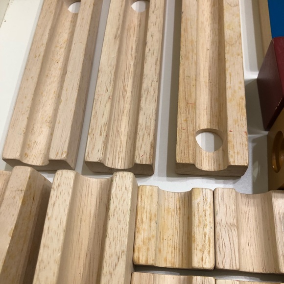 Toys Vintage Wooden Marble Run Maze With 23 Pieces Poshmark